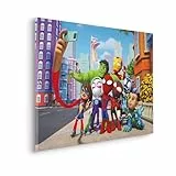 Komar Keilrahmenbild - Spidey and His Amazing Friends Selfie - Größe 40 x 30 cm- Leinwandbild, Bild, Kinderzimmer, Marvel, Bunt