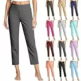 Generisch LCpddajlspig Capri Hose Damen, Caprihose Damenommereggins 3/4 Hose Capri Hosen 7/8 Yogahoseportleggins High Waist Caprihosenommerhoseneichteommerhose Kurzgröße Damenhoseporthose