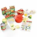 Melissa & Doug Teile Pasta Kochset, Spiellebensmittel, Küchenspielzeug, Rollenspielzeug, Holzspielzeug, Spielset für Jungs oder Mädchen