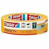 tesa Malerband Perfect+ - Malerkrepp aus dünnem Washi-Papier zum präzisen Abkleben bei Malerarbeiten - für den Innenbereich - 50 m x 30mm