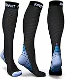 Rwest X Kompressionsstrümpfe Damen und Herren, Kompressionssocken Stützstrümpfe Compression Socks Laufstrümpfe Kompression für Sport,Laufen,Reisen,Radsport,Flug,One Paar