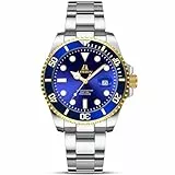 LN LENQIN Herren Uhr Edelstahl Uhren Herren wasserdichte Analog Quarzuhr Armbanduhrherren mit Datum Leuchtend Mode Freizeit Uhren für Männer