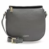 Lazarotti Bologna Leder Umhängetasche Damen | verstellbarer Schultergurt | mittelgroße Crossbody Bag | Schultertasche 25 cm