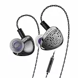 Yinyoo KBEAR TB-PRO IEM Ohrhörer In-Ear Kopfhörer HiFi mit 10mm Dual-Magnetic Clip+PEEK+DLC Verbundmembran Zinklegierung Zahnrad-Design Ergonomische Ohrstöpsel für HiFi Audio Fitness (MIT MIC)