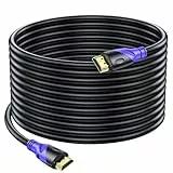 Rommisie 4K/60HZ HDMI Kabel 20m (HDMI 2.0,18Gbps) High-Speed vergoldete Anschlüsse,Ethernet Audio Return Video 4K, Full HD1080p, 3D-kompatibel Blu-Ray Laptop PC HDTV