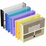 FYY Dokumententasche A4,Dokumentenmappe A4 Kunststoff Sammelmappen mit Umschlag tasche Mappen,Wasserdicht Druckknopf Sichttasche Dokumenten mit Etiketten für Büro, Schule, Haus,5 Stück Farben
