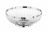 APS 30230 Hochglanzpolierter Edelstahl Korb für Brot oder Obst, Ø 25.5 x 9.5 cm