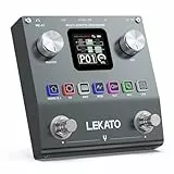 LEKATO Gitarren-Multi-Effekt-Pedal, wiederaufladbarer Bass-Effektprozessor mit 6 Effektmodulen, 80 editierbaren Presets, APP-Bearbeitung, IR-Laden, OTG-Aufnahme, BT-Funktion