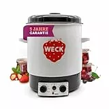 Weck Einkochautomat WAT15 Emaille mit Zeitschaltuhr & Präzisionsthermostat – 29L Einkochtopf, Glühweinkocher, Dampfentsafter, Einweckautomat – Edelstahl, Made in Germany, hochwertig & vielseitig