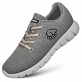 GIESSWEIN Herren Woll-Sneaker Merino Runners, Grau, 45 EU