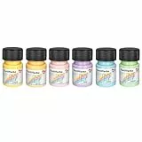 Ideen mit Herz Textilfarbe | Stoffmalfarben-Set | 6x 30 ml | hochpigmentiert | für helle & dunkle Stoffe | waschfest | auf Wasserbasis (Pastelltöne)