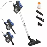 Akitas S12 kabelgebundener Staubsauger Handstaubsauger mit Kabel 2 in 1 beutelloser Staubsauger mit Deutscher Wessel Werk Kopfdüse geringes Gewicht
