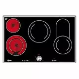 NEFF T18BT16N0 N70, Elektrokochfeld 80 cm, Made in Germany, TwistPad, Bräterzone für großes Bratgeschirr, Powerstufe für schnelle Ergebnisse, Glaskeramik, Autarkes Kochfeld, Edelstahlrahmen