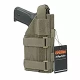 EXCELLENT ELITE SPANKER Taktische verstellbare Pistolenholster für M1911 Glock 17 G18 G19 G26 G34 XD-45acp CZ P-10C Molle Holster(Olivgrün)