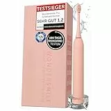 Wondersmile Schallzahnbürste PRO - Testsieger 2026-100 Tage risikofrei testen - Elektrische Zahnbürste, 4 Programme - 60 Tage Power Batterie mit Smart-Bürstenkopf (Atomic Rose)