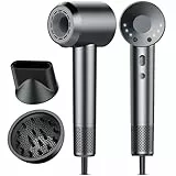 2025 Haartrockner, 160.000 U/min Hochgeschwindigkeits Ionen Föhn, Schnelles Trocknen, 200 Million Negativ Ionen Fön, 57dB geräuscharme Thermocontrol Haarföhn mit Diffusorr