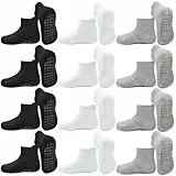 HYCLES 12 Paar Kinder Socken Stoppersocken Jungen Mädchen Bequemlichkeit Antirutsch Kindersocken für 0-7 Jahre Baby