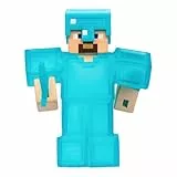 Heroes of Goo Jit Zu – dehnbare Minecraft-Figur – Steve mit Diamant-Rüstung & Schwert, superelastische Glibberfüllung mit verstecktem Diamant-Element im Inneren, bis auf die dreifache Größe dehnbar