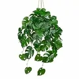 Arborus Künstliche Monstera Kunstpflanzen Hängend 70 CM Künstliche Hängepflanze im Topf Fake Hängepflanze Künstliche Pflanze für Hängend Deko Regal Deko im Wohnzimmer Schlafzimmer Badezimmer Esszimmer
