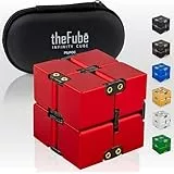 PILPOC theFube Fidget Toy - Premium Qualität Fidget Toys, Stresswürfel mit Exklusiver Schutzhülle, Anti-Stress Würfel , ADHS Spielzeug für Kinder und Erwachsene, Rot