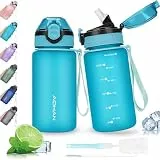 AOHAN Trinkflasche 600ML mit auslaufsicherem Klappdeckel, BPA freie Sport Trinkflasche mit Stroh, Wasserflasche Geschirrspüler sichere Wasserflasche ungiftiger Wasserkrug mit Tragegurt