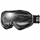 OutdoorMaster OTG Skibrille - Überbrille Ski-/Snowboardbrille für Männer, Frauen & Jugendliche - 100% UV-Schutz (VLT 48% Grau)