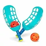 Battat - Catch A Ball Spielset - Klassisches Schaufel- und Wurfspiel - 4-Teile Fangen & Werfen Spiel - Koordination und körperliche Aktivität - Outdoor, Sommerspielzeug - 5 Jahre +