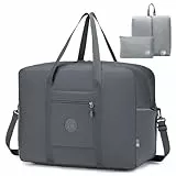 SPAHER Reisetasche Handgepäck Tasche 55x40x23 Lufthansa Wizzair Eurowings Leichte Reisetasche Groß Faltbare 50L wasserdichte Tasche Flugzeug Travel Duffle Bag Cabin Bag Weekender Damen Herren