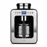 CASO Coffee Compact electronic, Design- Kaffeemaschine mit Mahlwerk, 4 Tassen Kaffee, vorgemahlenes Kaffeepulver geeignet, Brüh- & Mahlwerk entnehmbar, Warmhaltefunktion