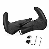 OSIGEI Fahrradgriffe, Ergonomisch Fahrradlenker Rutschfester Lenker Griffe mit Zwei Seiten Lock-On Design Horn Lenkergriffe, 22 mm Fahrrad Griffe Handgriffe für für Fahrrad/E-Bike/BMX UVM (Schwarz)