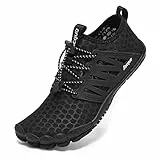 Racqua Herren Womens Wasser Sport Schuhe Schnell Trocken Barfuß Aqua Schuhe Strand Surf Schwimmen Pool Wandern Walking Schuhe Schwarz 43