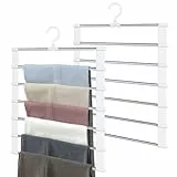 VGECEE Hosenbügel Platzsparend 2 Stück Kleiderbügel Hosen Bügel Platzsparend Hosenaufhängung Hosenständer Hänger Hosenhalter kleiderbügel Hosenkleiderbügel Stabil für Kleiderschrank,Schals,Handtücher