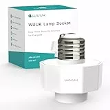 WUUK E27 Lampenfassung-Adapter Verkabelt Cam Pro v2, Kontinuierliche Stromversorgung für Überwachungskamera, Lichtsensor-Steckdose für Leuchten, IP65, Fernsteuerung APP.