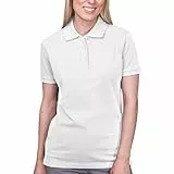 HRM Damen Heavy Stretch Polo, Weiß, Gr. XL I Premium Polo-Shirt aus 95% Baumwolle & 5% Elasthan I Basic Polohemd bis 40°C Waschbar I Hochwertige & Nachhaltige Oberteile I Workwear