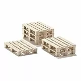 siku 7015, Zubehör-Set Paletten, Kunststoff, Beige, 50 Stück, Für Traktoren und Spielwelten im Maßstab 1:50 und 1:32