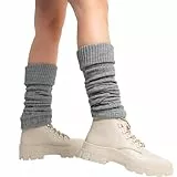 Steven 095 Damen Stulpen Beinwärmer Beinstulpen Legwärmer Strümpfe Overknees (Grau)
