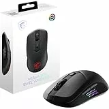 MSI Versa 300 Elite Wireless Gaming-Maus – 26.000 DPI-Optosensor, 1000 Hz Polling-Rate, symmetrisch, 60 Mio. klick-OMRON-Schalter, 200-Stunden-Batterie, 1 ms Latenz, RGB, 65 g – verkabelt/kabellos