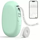 SUPVAN E10 Etikettendrucker mit wasserdichte Etiketten selbstklebend (15 mm x 6 m), tragbares Etikettiergerät Bluetooth geeignet für das Home-School-Büro, grün