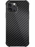 Black Rock - Hülle Robust Case Real Carbon passend für Apple iPhone 12/12 Pro I Karbon Handyhülle, Fiber Cover (Carbon Schwarz