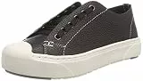 heybrid Damen Sneaker Premium Schnürhalbschuh, Schwarz texturiert, 37 EU