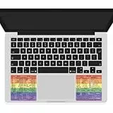 SYNERLOGIC (2 sets) Mac OS + Word/Excel (for Mac) Shortcuts Stickers Bundle | No-Residue Laminated Vinyl Cheatsheet MacBook Keyboard Stickers 83 x 83 mm (Rainbow, 2 sets)