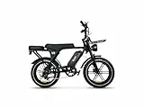 OUXI E-Bike 250W Motor Elektrofahrrad 20' x 4.0 Fatbike Hydraulische Scheibenbremsen NFC-Entsperrung 60Nm Drehmoment Vorne & Hinten Gepäckträger (V8)