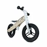 hauck Kinder Laufrad Balance N Ride ab 2 Jahre bis 20 kg, Holz Laufrad, Sattel Höhenverstellbar, Rutschrad mit 12 Zoll Lufträder, Klingel, Tragegriff, ohne Pedal (Zebra)
