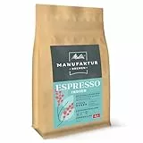 Melitta Manufaktur-Kaffee Espresso Spezialitäten-Kaffee, 500g, ganze Kaffee-Bohnen, ungemahlen, Single-Origin-Farm-Kaffee aus Indien, geröstet in Deutschland, Stärke 5