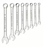 kwb Ring-Maul-Schlüssel Satz, 8-teiliges Set, Wellen-Profil, Satin-Finish, aus CV-Stahl, 8-19 mm