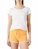 Champion Legacy American Classics Soft Cotton 1x1 Rib Small C-Logo Shorts, Orange, S Damen