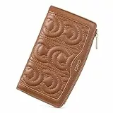 CLUCI PU Leder Geldbörse Damen Lang Clutch Portemonnaie Damen Groß Geldbeutel mit viele Kartenfächer für Frauen