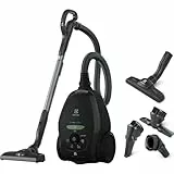 Electrolux PD82-GREEN Staubsauger mit Beutel, Leistung max. 600 W, AeroPro Saugsystem, 2 Bürsten, 3-in-1-Zubehör, Kunststoff, Schwarz
