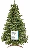 Premium Weihnachtsbaum künstlich 180cm - TESTSIEGER 10 Jahre GARANTIE - Naturgetreu, dichte Zweige, Künstlicher Weihnachtsbaum mit Holzständer – Tannenbaum künstlich von Pure Living