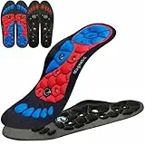 2 Paar Einlagen zum abnehmen Komfort Einlegesohlen Herren Damen Fußgewölbestütze, Schuheinlagen für Arbeitsschuhe zur Linderung von Plantarfasziitis (2 Paar (schwarz + blau), M)